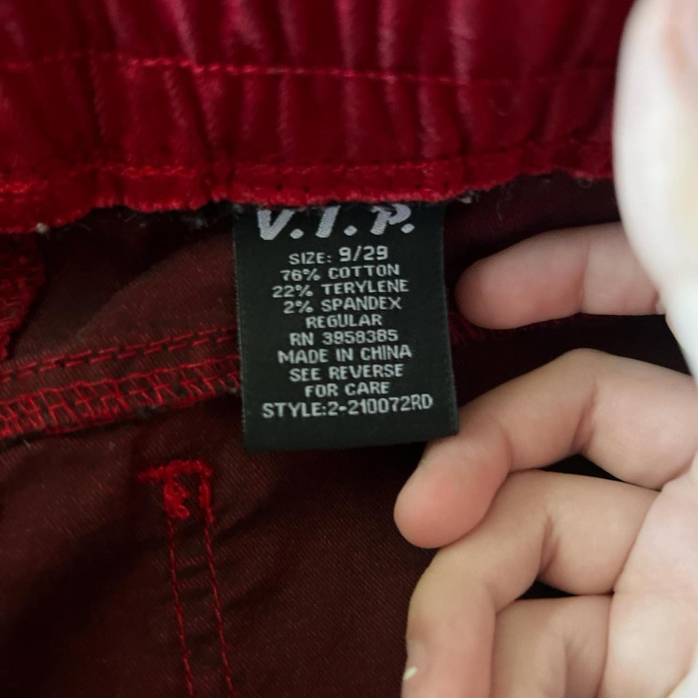 VIP Women's High Rise Jeans - Red - Picture 2 of 3